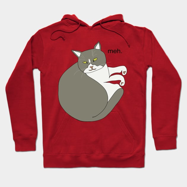 cat meh. Hoodie by maymayma